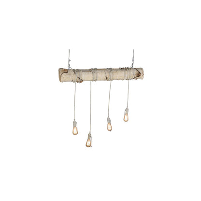 Hounds Tooth 4 Light 8" Wide Abstract Linear Pendant