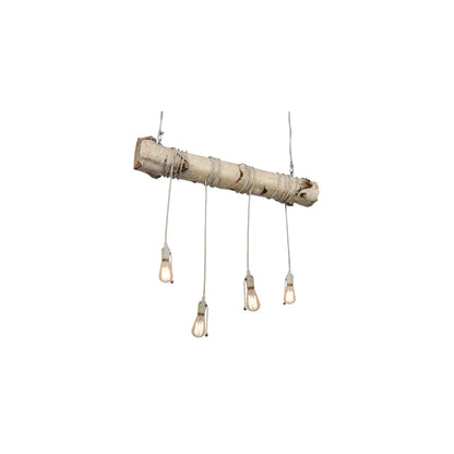 Hounds Tooth 4 Light 8" Wide Abstract Linear Pendant