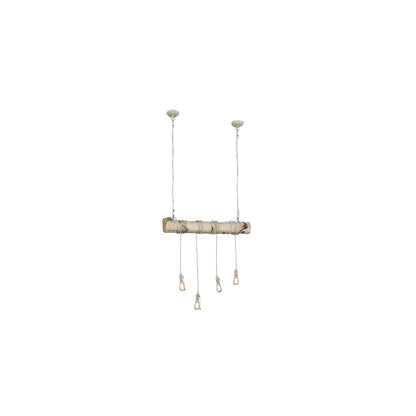 Hounds Tooth 4 Light 8" Wide Abstract Linear Pendant