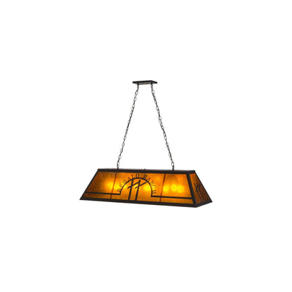 Personalized 9 Light 18" Wide Linear Pendant