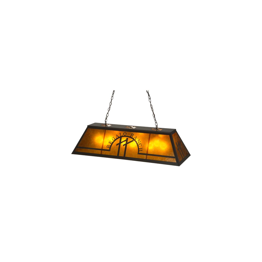Personalized 9 Light 18" Wide Linear Pendant