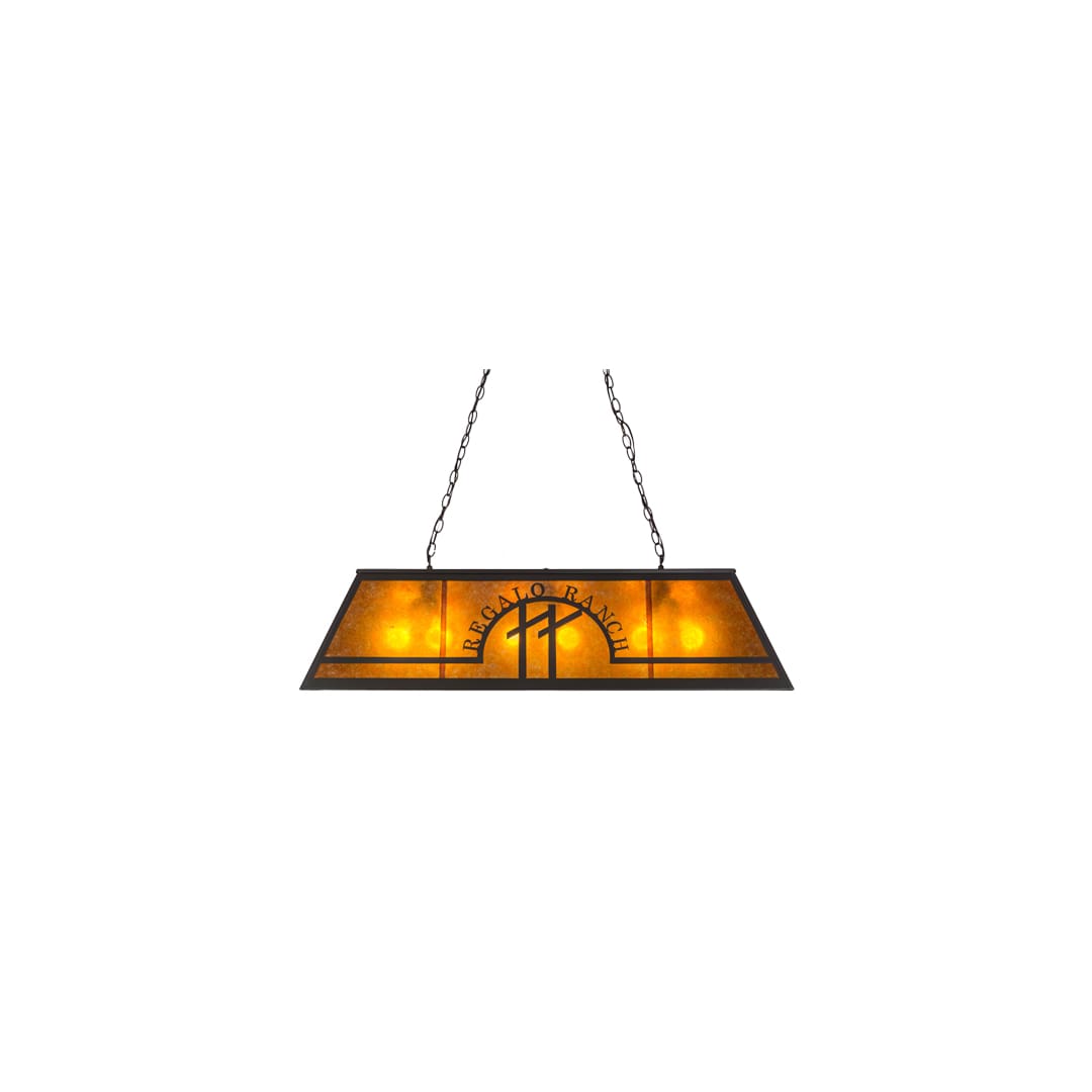 Personalized 9 Light 18" Wide Linear Pendant