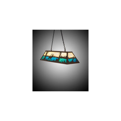 Elk at Lake 9 Light 17" Wide Linear Pendant