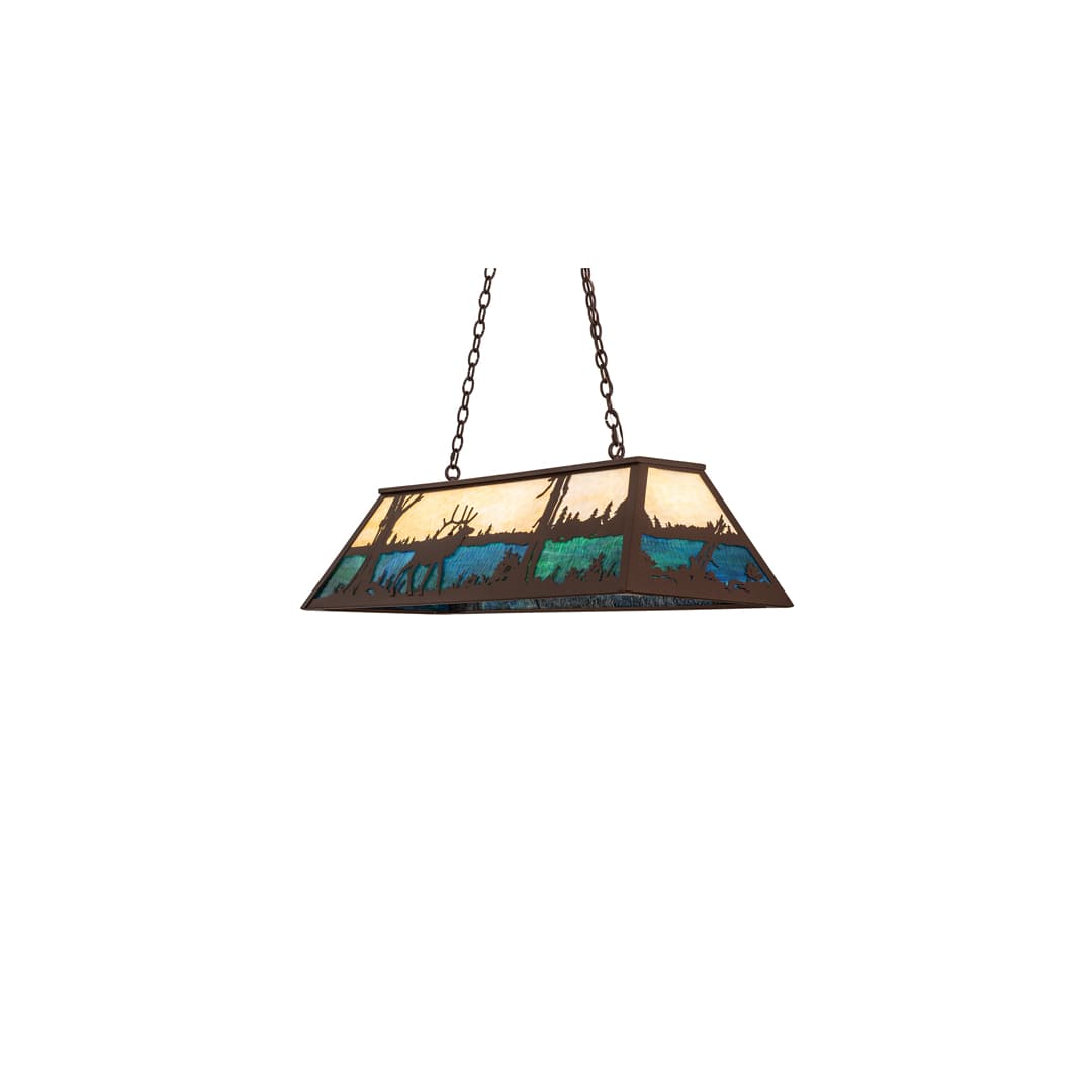 Elk at Lake 9 Light 17" Wide Linear Pendant