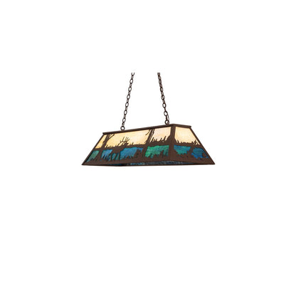 Elk at Lake 9 Light 17" Wide Linear Pendant