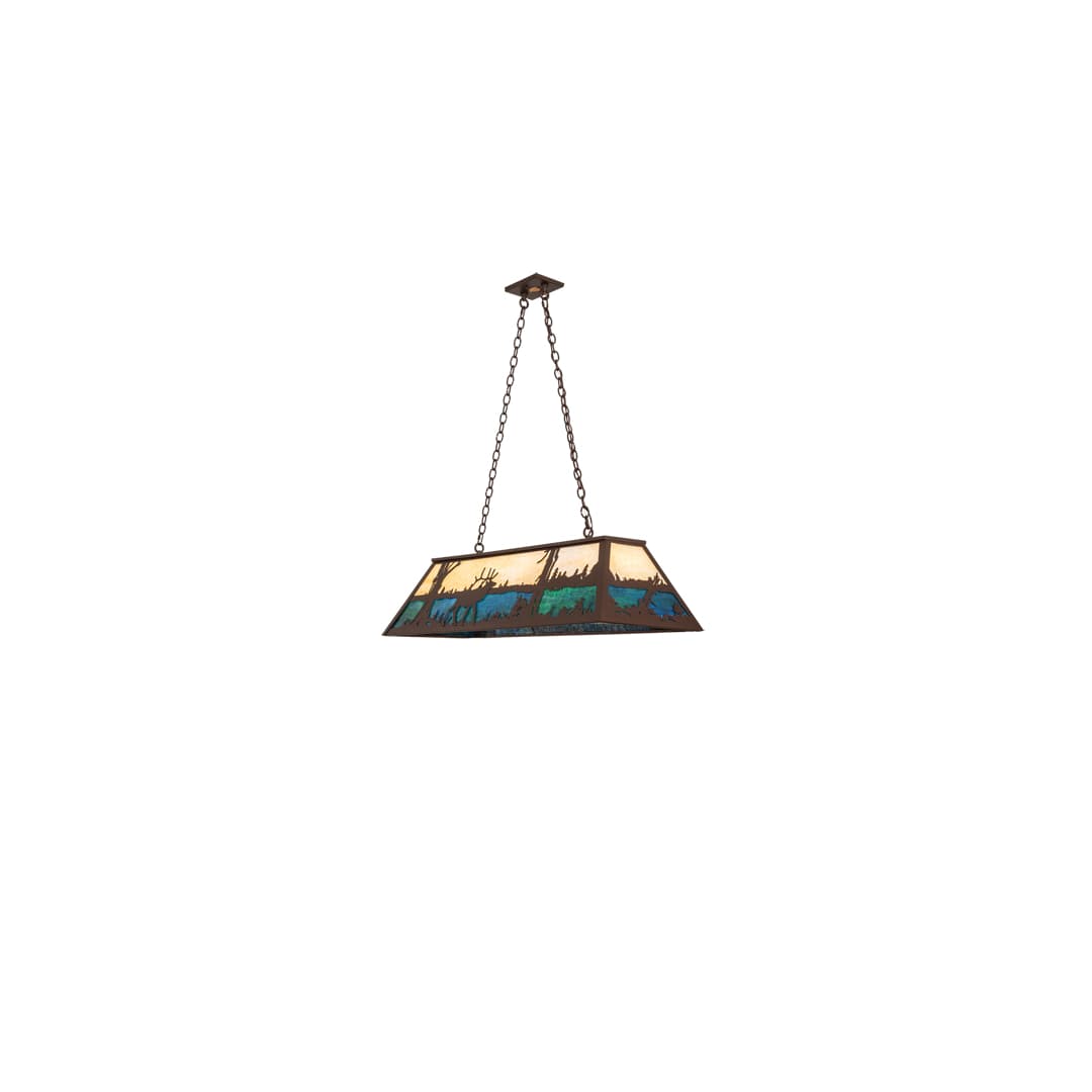 Elk at Lake 9 Light 17" Wide Linear Pendant