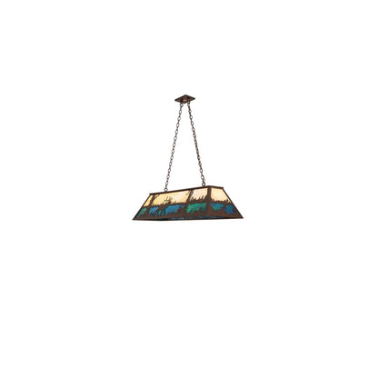 Elk at Lake 9 Light 17" Wide Linear Pendant