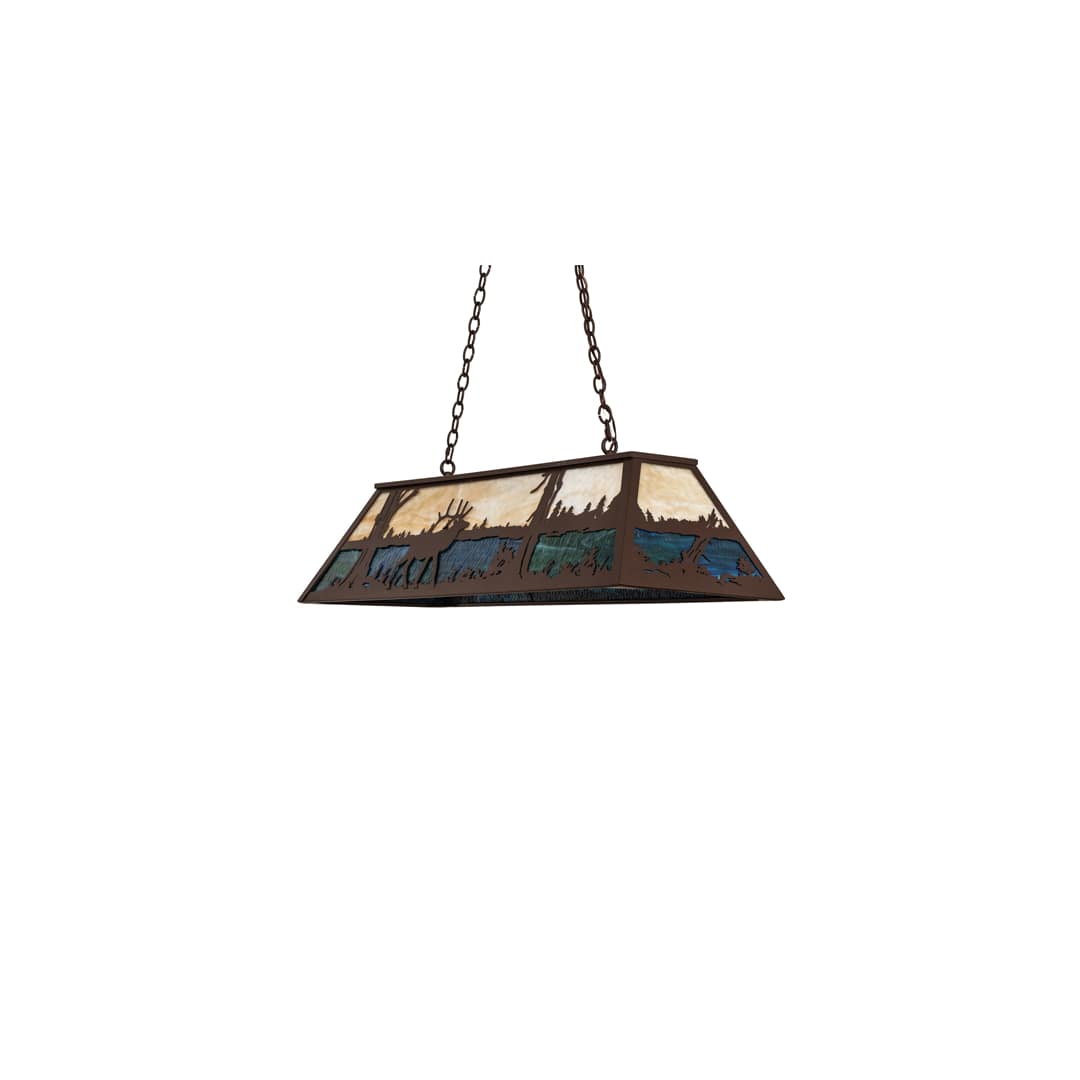 Elk at Lake 9 Light 17" Wide Linear Pendant