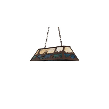 Elk at Lake 9 Light 17" Wide Linear Pendant