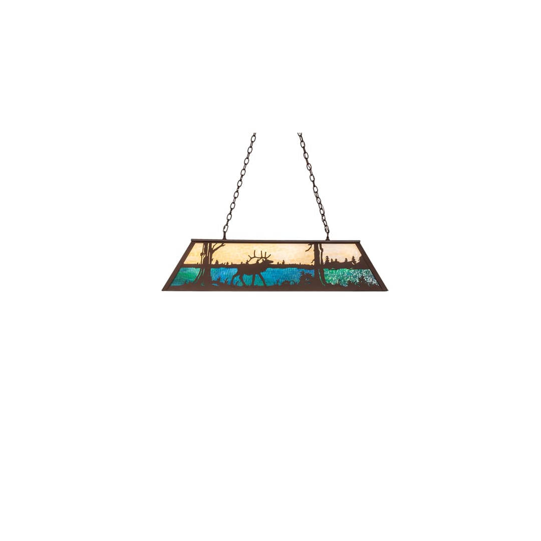 Elk at Lake 9 Light 17" Wide Linear Pendant