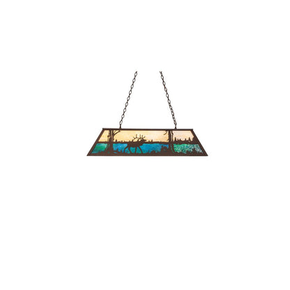 Elk at Lake 9 Light 17" Wide Linear Pendant