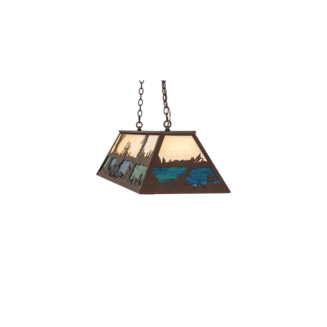 Elk at Lake 9 Light 17" Wide Linear Pendant