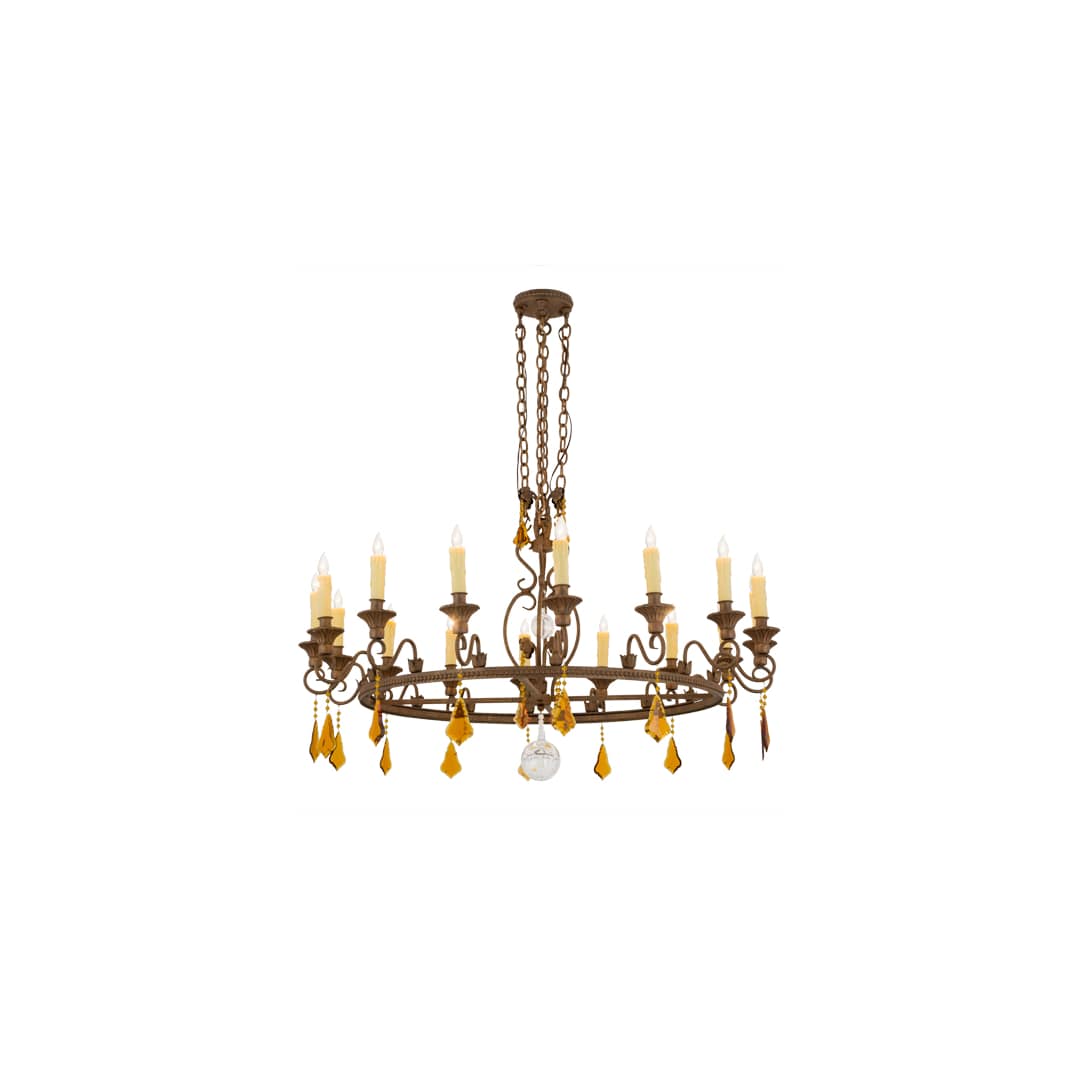Peak 16 Light 48" Wide Taper Candle Style Chandelier
