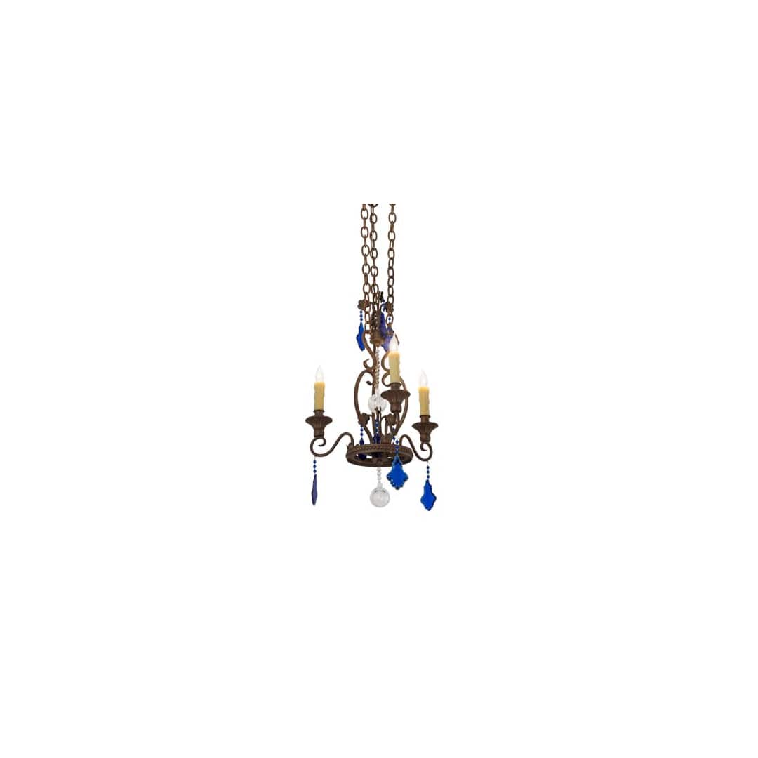 Peak 3 Light 18" Wide Taper Candle Multi Light Pendant