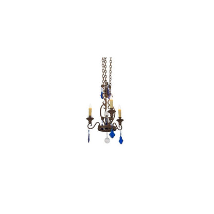 Peak 3 Light 18" Wide Taper Candle Multi Light Pendant