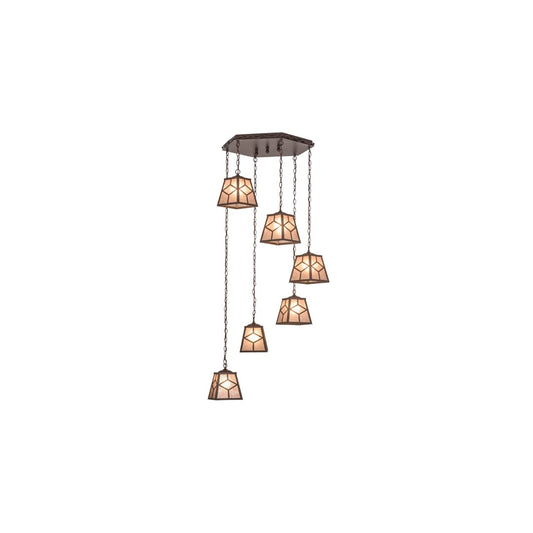 Craftsman 6 Light 32" Wide Multi Light Pendant