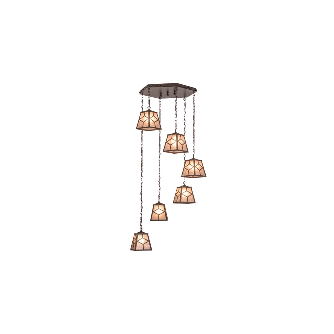 Craftsman 6 Light 32" Wide Multi Light Pendant