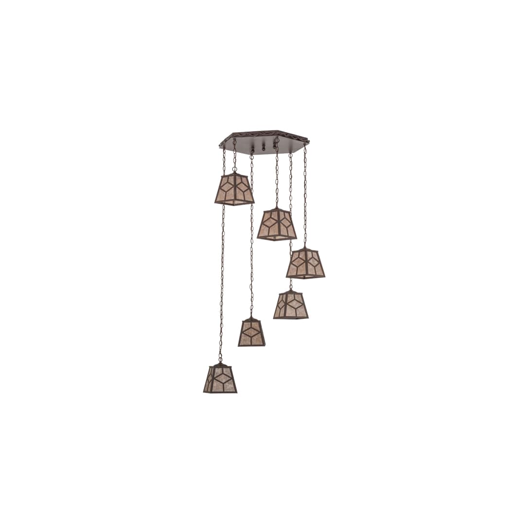 Craftsman 6 Light 32" Wide Multi Light Pendant