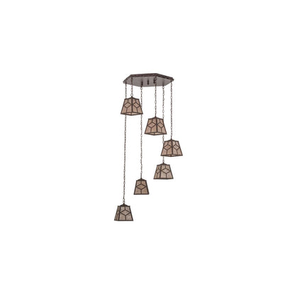Craftsman 6 Light 32" Wide Multi Light Pendant