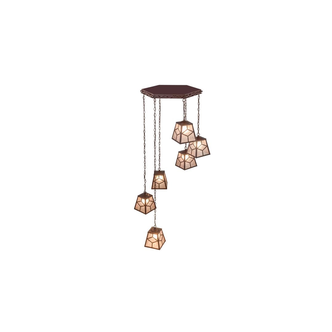 Craftsman 6 Light 32" Wide Multi Light Pendant