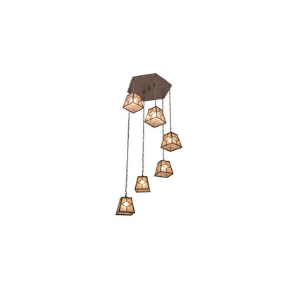 Craftsman 6 Light 32" Wide Multi Light Pendant