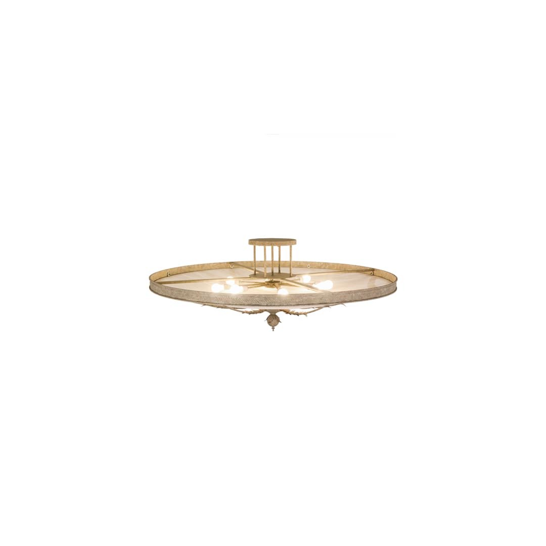 Hoja 8 Light 60" Wide Semi-Flush Bowl Ceiling Fixture