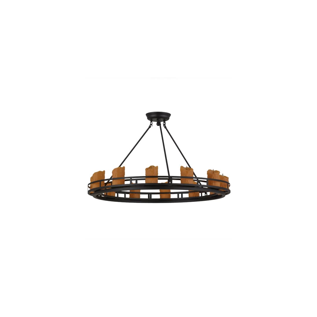 Barbury 12 Light 36" Wide Pillar Candle Style Chandelier