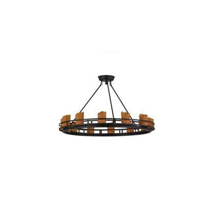 Barbury 12 Light 36" Wide Pillar Candle Style Chandelier