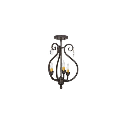 Antonia 3 Light 12" Wide Semi-flush Ceiling Fixture