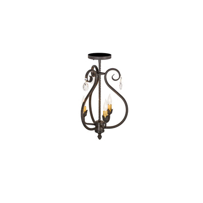 Antonia 3 Light 12" Wide Semi-flush Ceiling Fixture