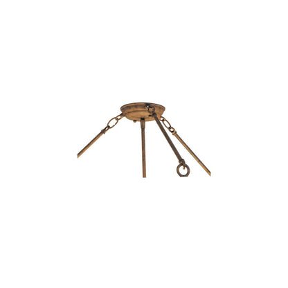 Dionne 3 Light 30" Wide Semi-Flush Bowl Ceiling Fixture - Antiquity Finish