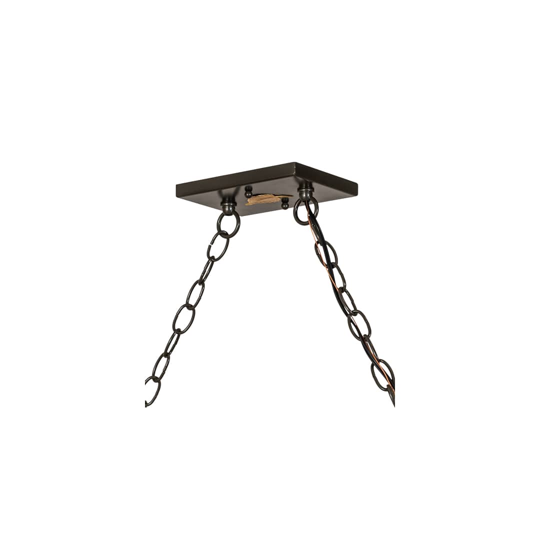 Leaf and Acorn 9 Light 17" Wide Linear Pendant
