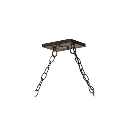 Leaf and Acorn 9 Light 17" Wide Linear Pendant