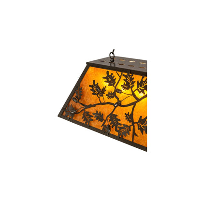 Leaf and Acorn 9 Light 17" Wide Linear Pendant