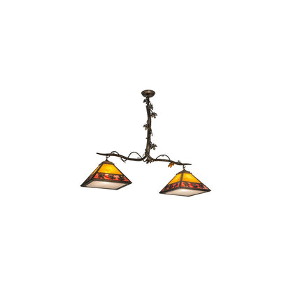 Maple Leaf 2 Light 13" Wide Linear Pendant
