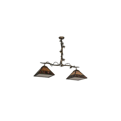 Maple Leaf 2 Light 13" Wide Linear Pendant