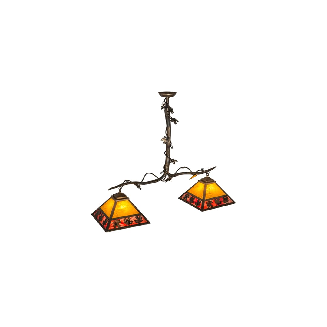 Maple Leaf 2 Light 13" Wide Linear Pendant