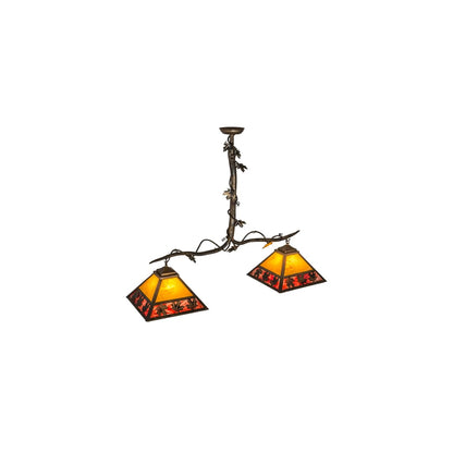 Maple Leaf 2 Light 13" Wide Linear Pendant