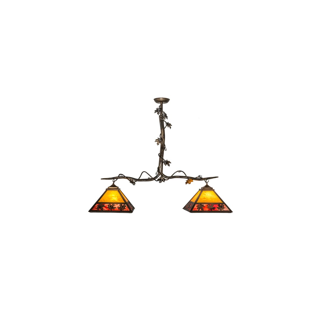 Maple Leaf 2 Light 13" Wide Linear Pendant