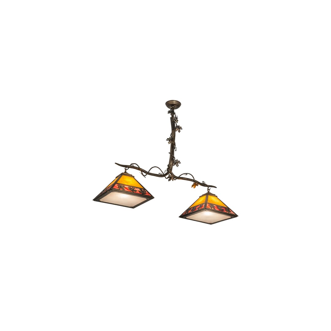 Maple Leaf 2 Light 13" Wide Linear Pendant