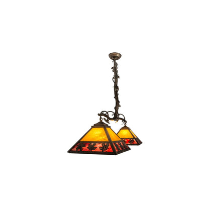 Maple Leaf 2 Light 13" Wide Linear Pendant