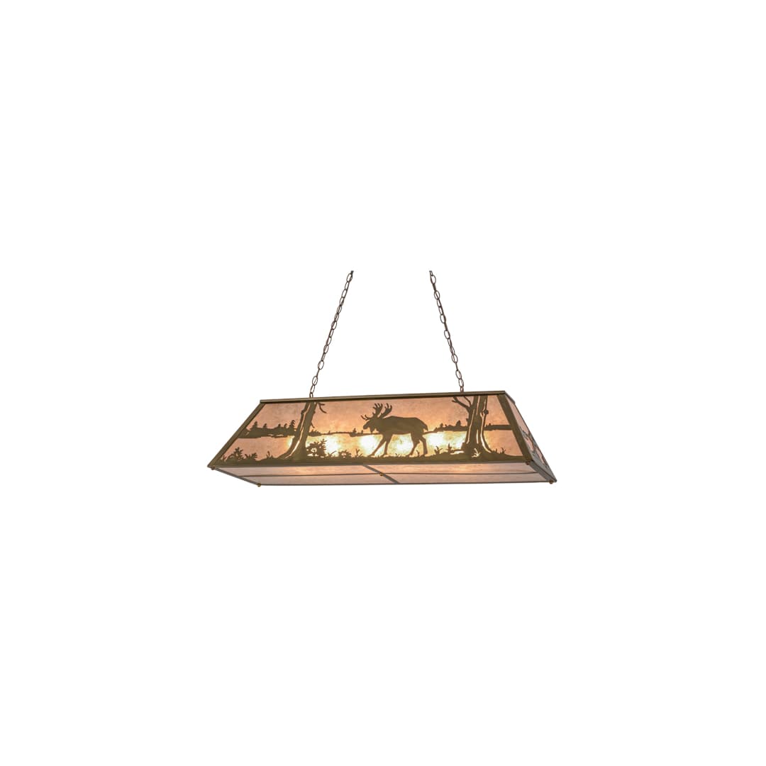 Moose at Lake 9 Light 17" Wide Linear Pendant