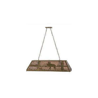 Moose at Lake 9 Light 17" Wide Linear Pendant