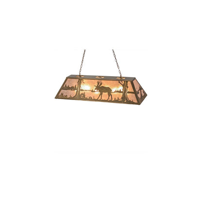 Moose at Lake 9 Light 17" Wide Linear Pendant