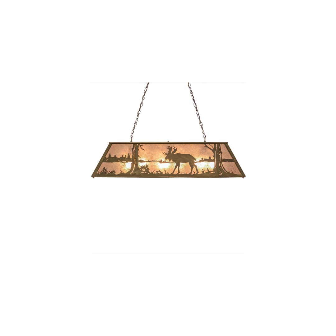 Moose at Lake 9 Light 17" Wide Linear Pendant