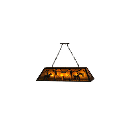Personalized 9 Light 17" Wide Linear Pendant