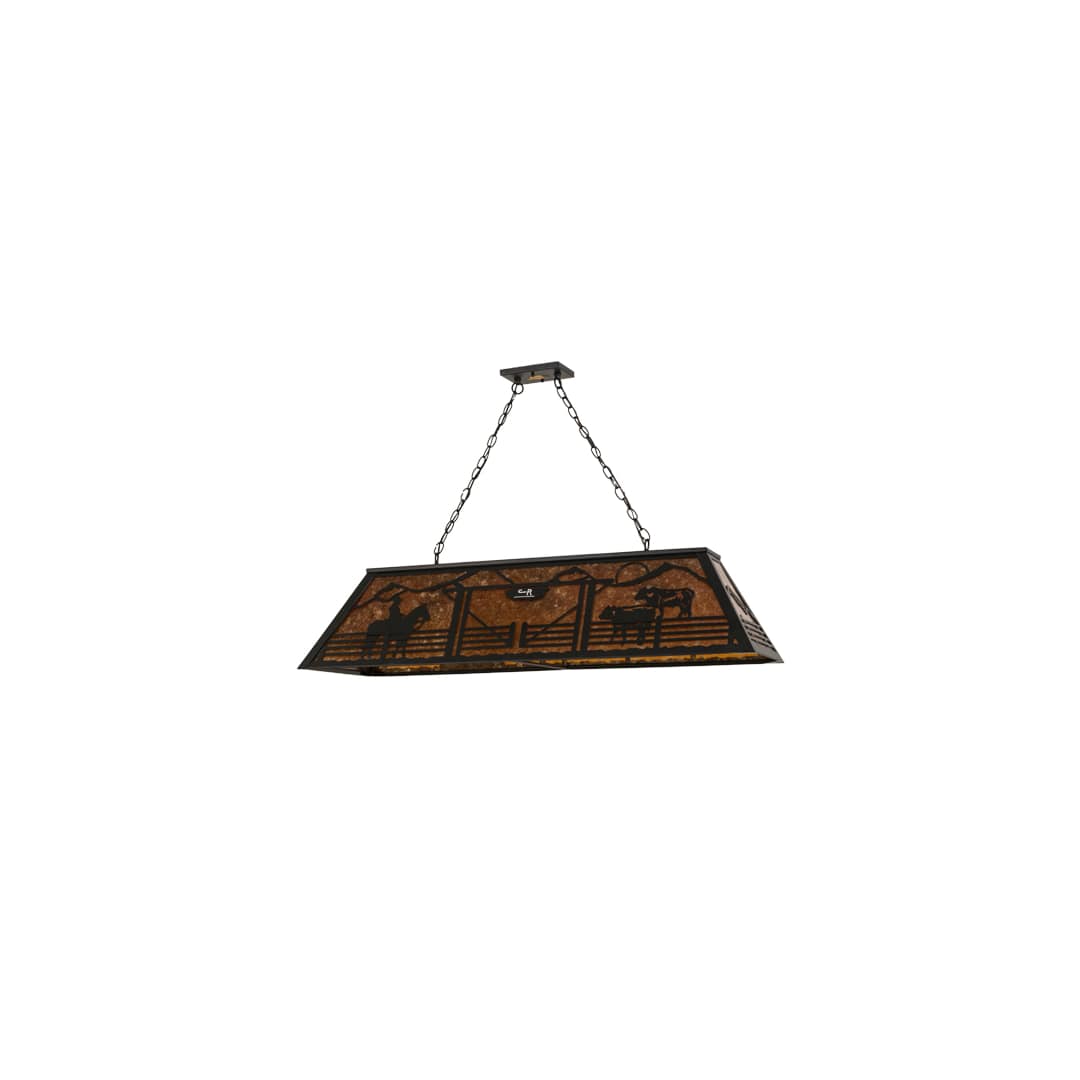 Personalized 9 Light 17" Wide Linear Pendant