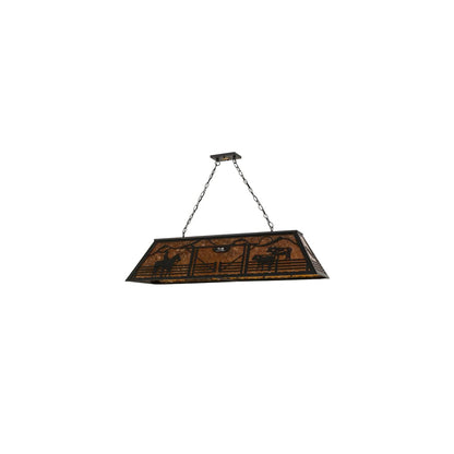 Personalized 9 Light 17" Wide Linear Pendant