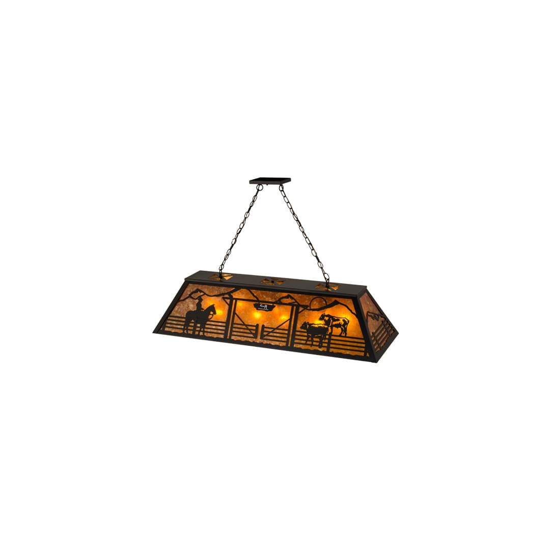 Personalized 9 Light 17" Wide Linear Pendant