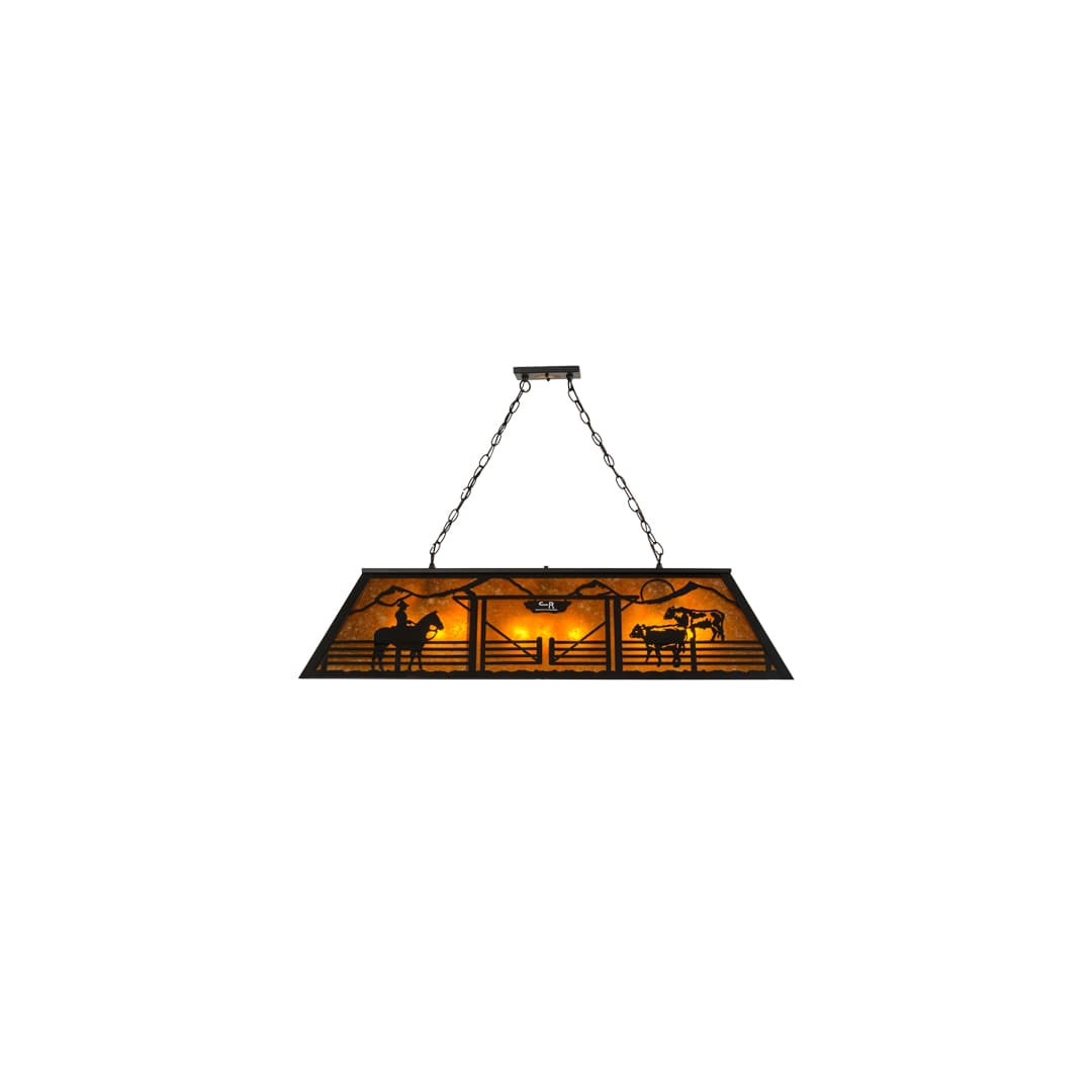 Personalized 9 Light 17" Wide Linear Pendant
